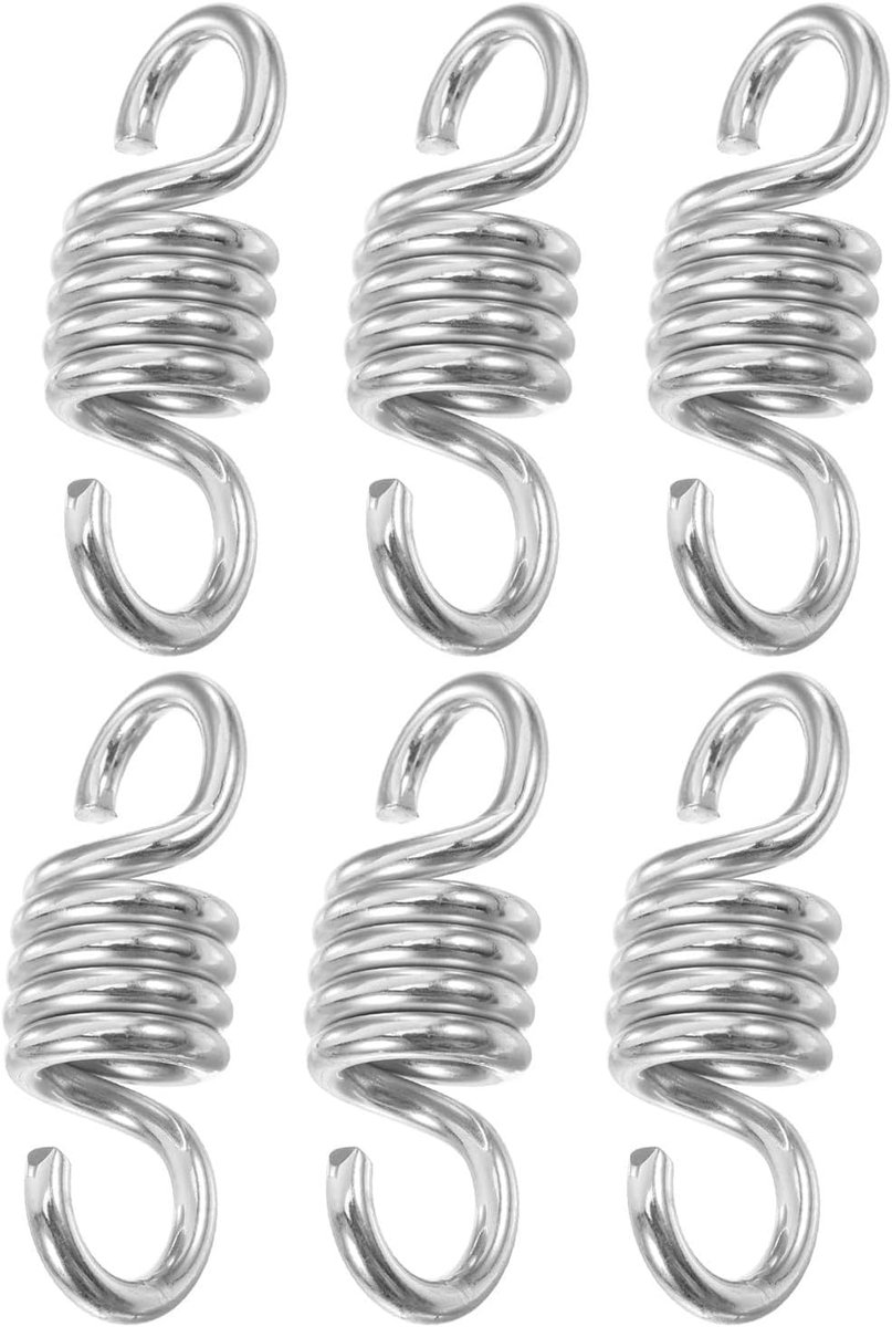 6 Stuks Φ Xφx Zware Draadhaakveer voor Stoel Zwaarbelastende Ophangveer Tuinzwiegen Schoorsteenveer voor Onderdak of Balkon
