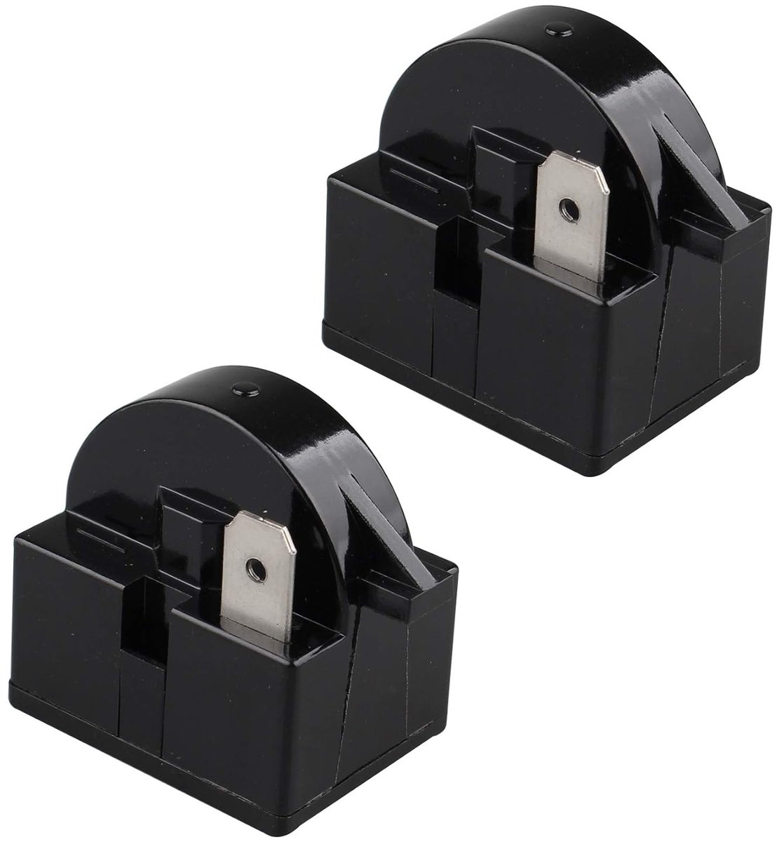 2PCS 220V 22 Ohm 1 Pin Refrigerator Freezer Compressor PTC Starter Relay Refrigerator Accessories (Black)