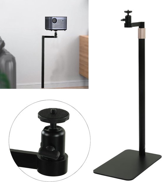 Vloerstandaard, Universeel Projector Mount Statief, In Hoogte Verstelbaar, Hide Against Wall Mount Bracket Plank met Heavy Duty Basefor Camera Gimbal Mobiele Telefoon — afbeelding 5