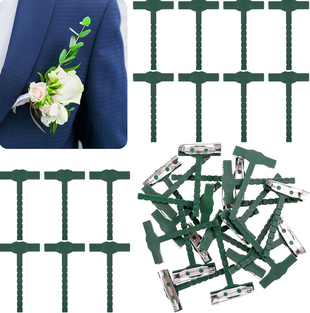 Broches voor het maken van boutonnieres, knutselmaterialen voor bloemen, bruiloftsbenodigdheden, reversspelden, mockingjay pinnen