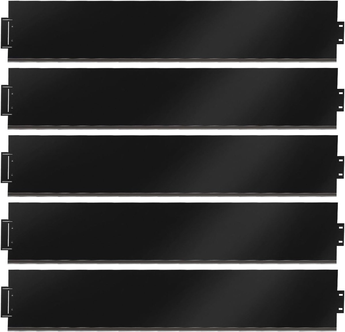 Verzinkt metaal, 35 m lengte, bloembed omranding, metaal, 15 cm hoog, maairand, palissade, kan voor binnenplaats, tuin, tuinliefhebbers, zwart (lengte 35 m - hoogte 15 cm)