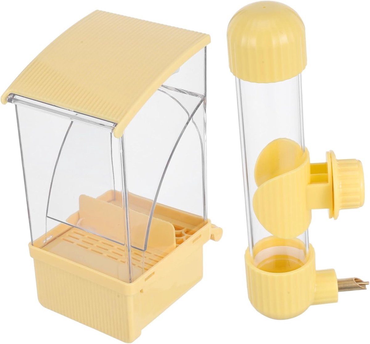 1 Set Voedselcontainer voor Kleine Vogels Inclusief Waterhouder voor Cockatiels Andere Vogels Universele Accessoires met Design
