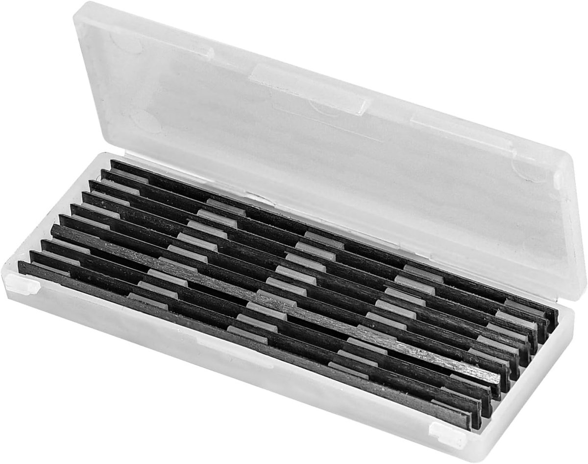 10 stuks omkeerbare elektrische schaafbladen, 82 mm kruisgesneden schaafbladen HSS houtbewerkingsschaafmachine met twee snijranden compatibel met Makita/Bosch/Hitachi