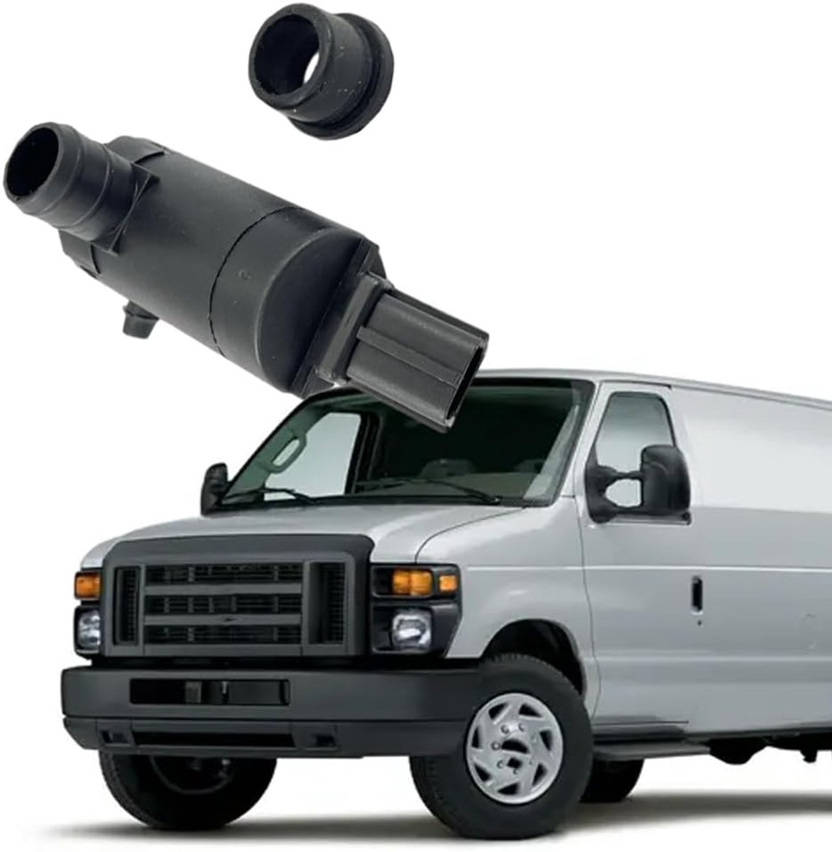 Ruitensproeierpomp vervangingsonderdeel, ruitensproeiers vloeistofpomp compatibel met Ford F-150 E-250 E-150 E-250, 8C3417664AA F6SU17664DA