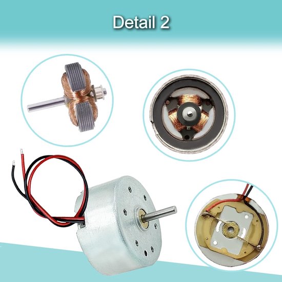 5 stuks RF-300 DC motor 1V-6V 2mm (golfdiameter) 5 mm (golflengte) 5200 omw/min reparatieonderdeel voor speelgoed, auto, mini-ventilator, doe-het-zelf model voor Arduino — afbeelding 4