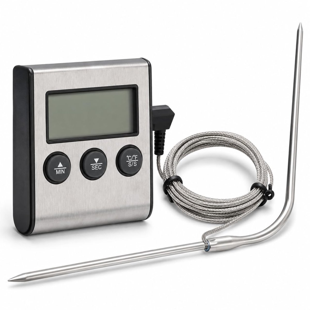 Barbecue-thermometer, vlees-kooksondethermometer, nauwkeurige digitale kookthermometer met timer-temperatuurmeetgereedschap