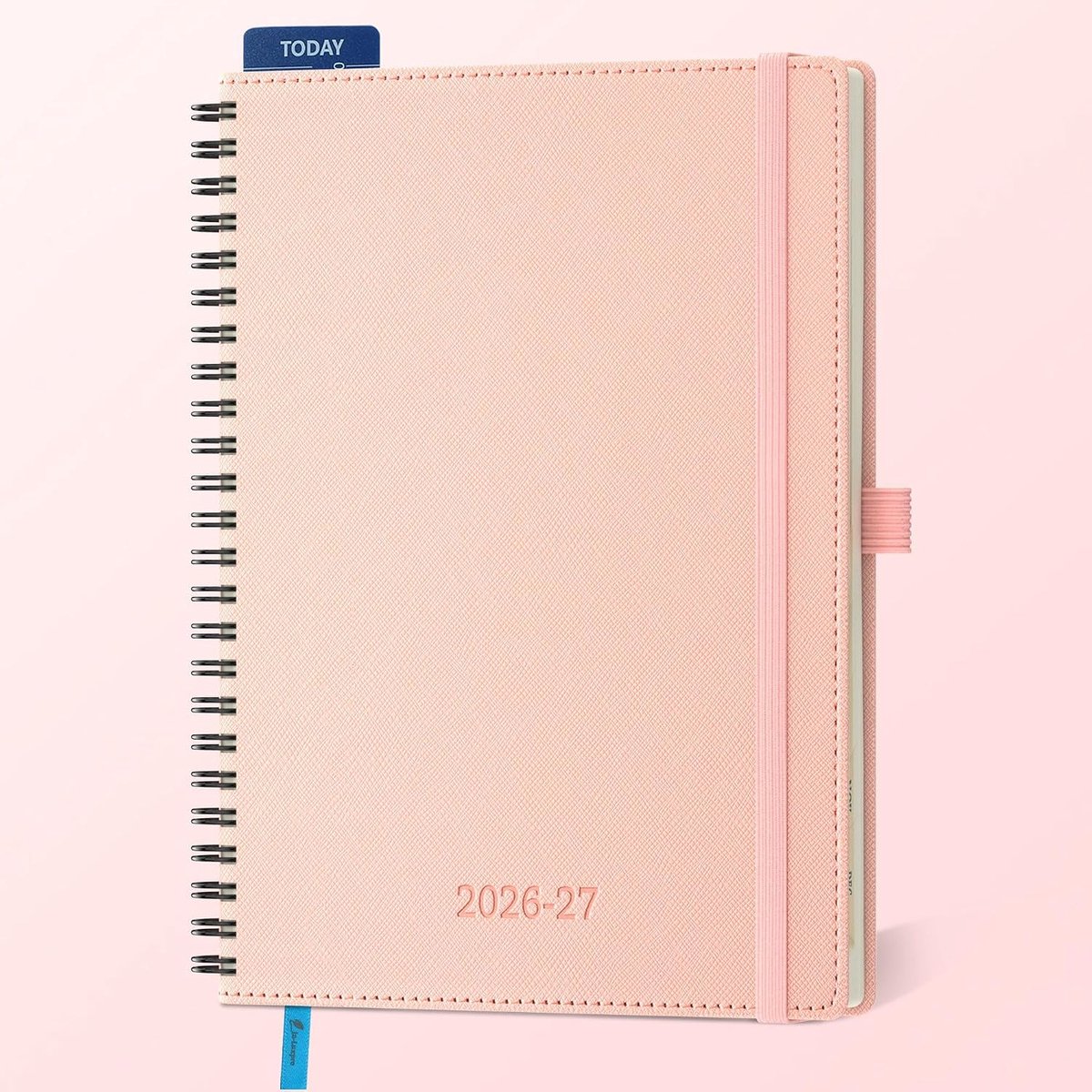 2026 2027: Weekplanner en Notitieboek, Weekagenda A5 Boekagenda(21,9x16,2cm) van Jul'26 tot Dec'27 Horizontale Planner 18 Maanden,Zachte PU-Leren Spiraal,Papier 80 GSM, Roze