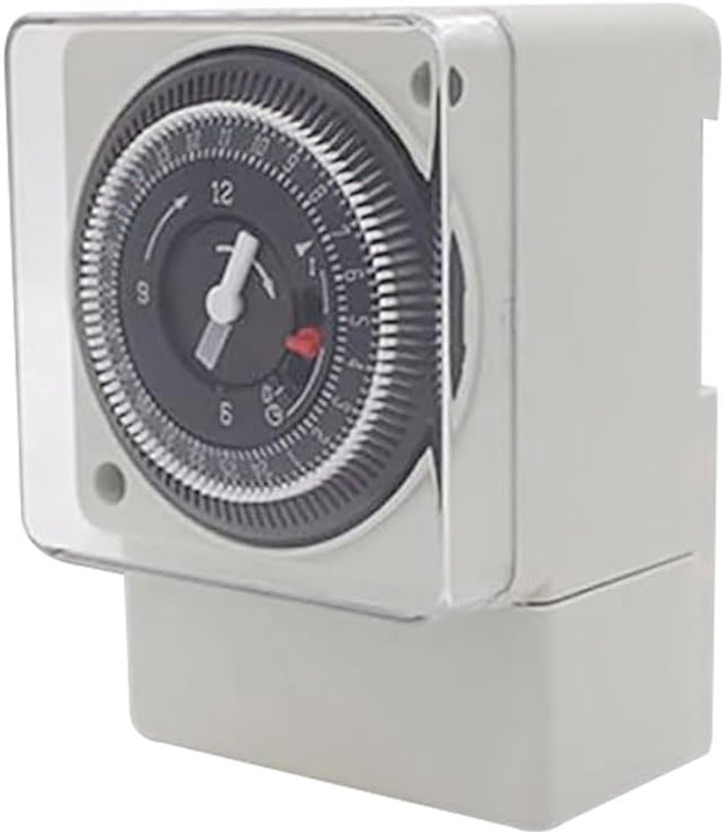 Timer 220 240V 16A 24-uurs analoge dagelijkse universele schakelaar Enkelkanaals timer Gesegmenteerde duiktimer Timer voor apparaten Verlichting HVAC