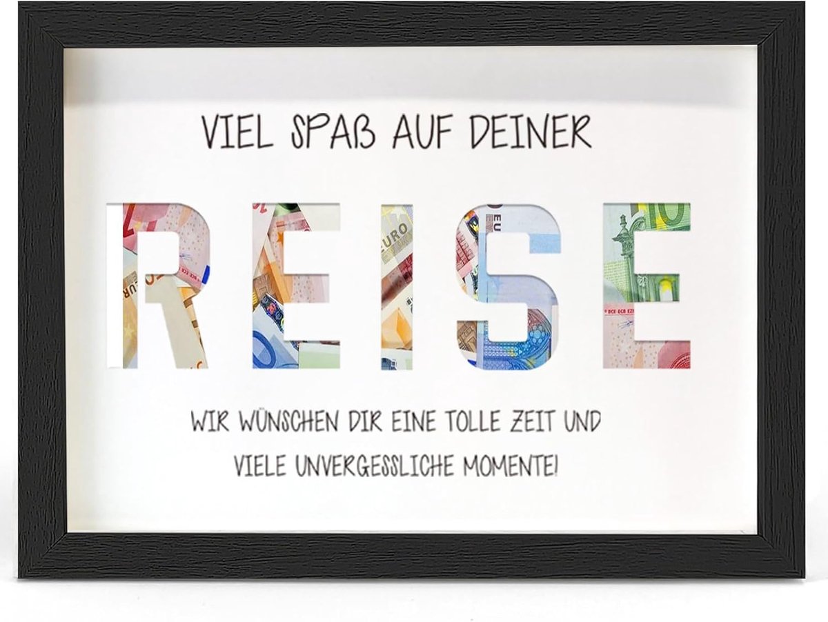 Reizen, huwelijksreis en vakantie, wereldreis verjaardag geldcadeau, vakantiekassa spaarpot, geldgeschenken reiskas voor vrienden, familie, geliefden vrouwen, mannen, globetrotters, zwart