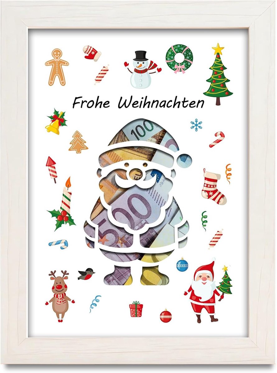 Geldcadeau voor Kerstmis, geldgeschenkverpakking, kerstman, kerstgeldgeschenken, kerstgeld verpakking, kerstcadeaus voor vrouwen, mannen, kinderen, vrienden, familie