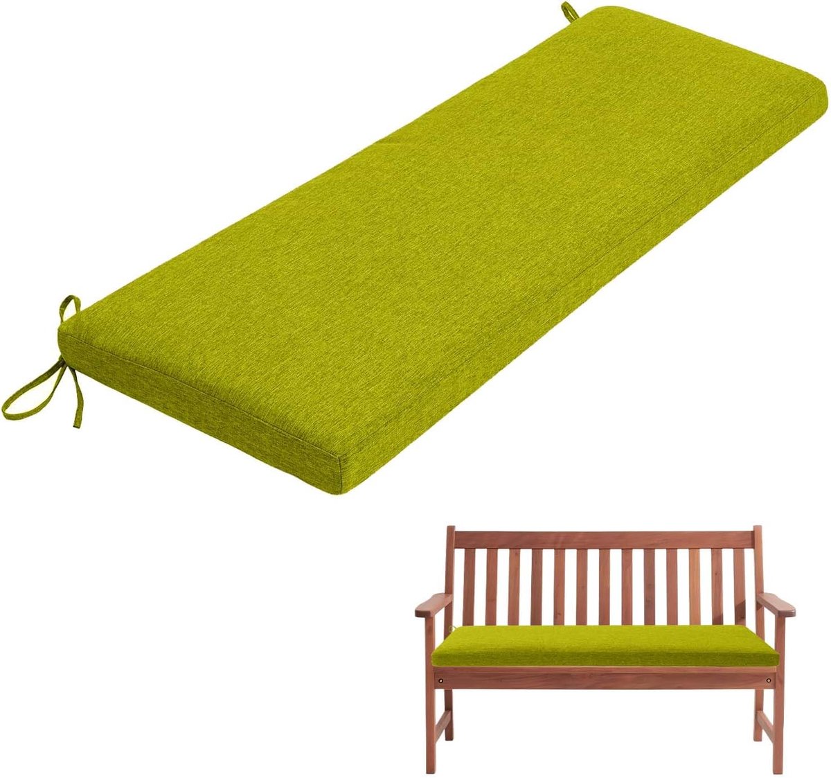 Generisch Bankauflage, Abnehmbarem Sitzkissen Banks, rutschfeste Gartenbank Auflage, Waschbar Sitzauflage Banks für Innen Outdoor Fensterbank Couch ban k Eckbank Auflagen,Grass,170x50x5cm