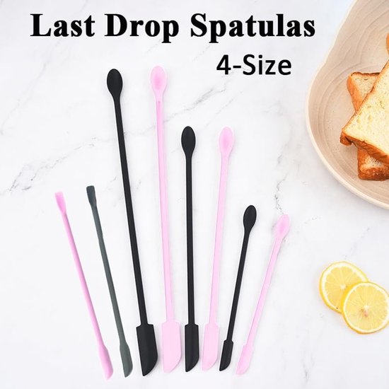 Spatels make-up schraper, siliconen kleine spatel voor cosmetica, herbruikbare lange dunne pot Scooper voor het krijgen van Last Drop Lotion, fles crème roerder voor keuken — afbeelding 4