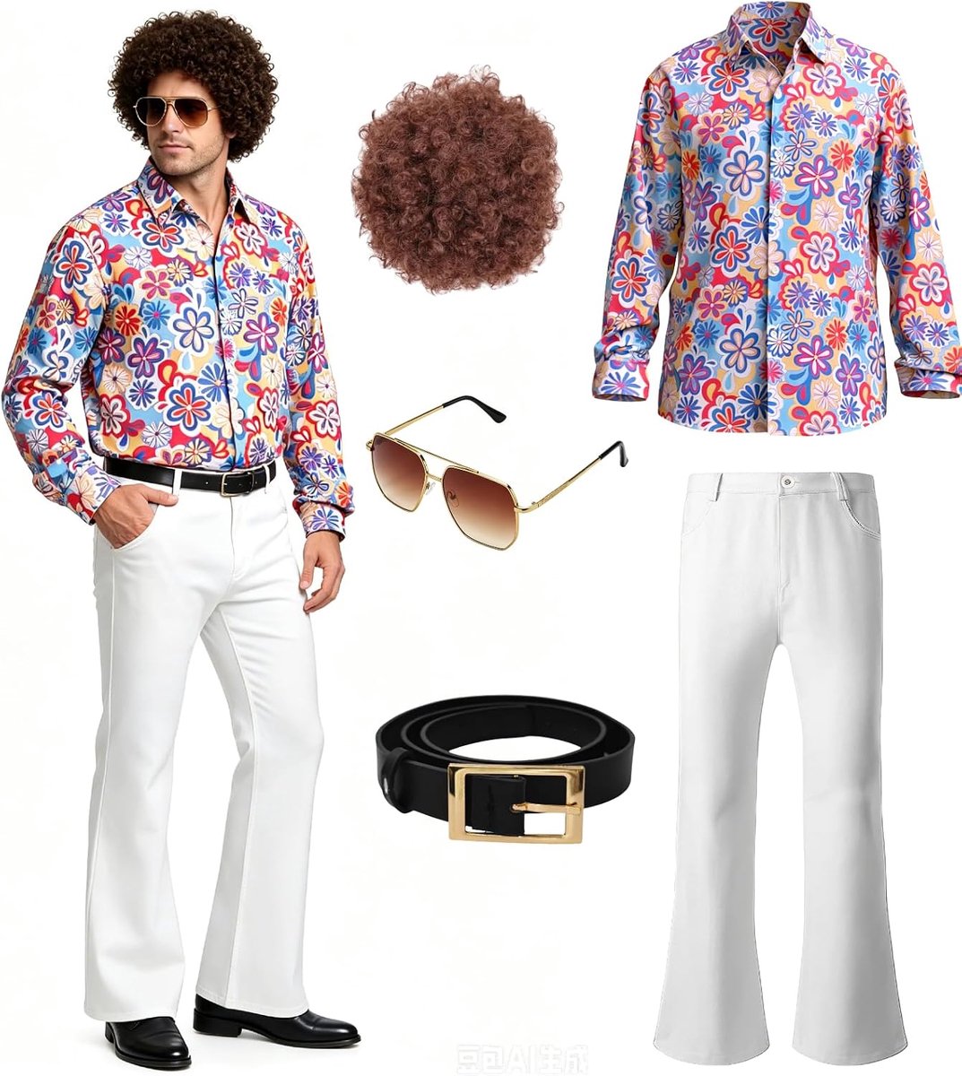 hippie kostuum men