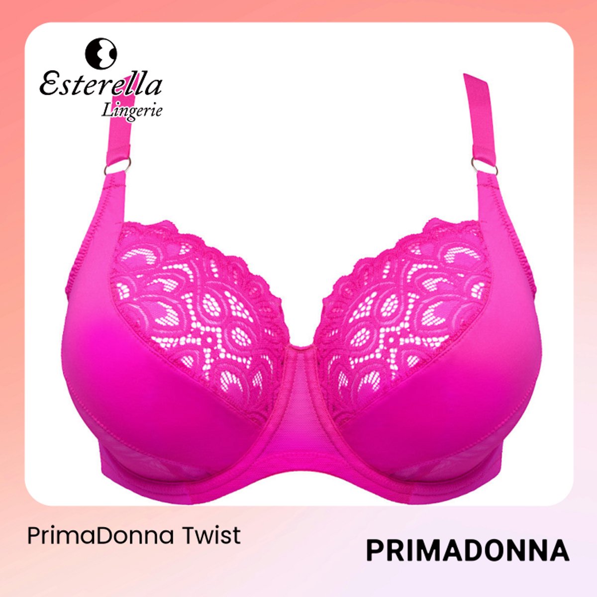 PrimaDonna Twist Dear Night Beugel Bh 0142630 Influencer Pink - maat EU 70E / FR 85E