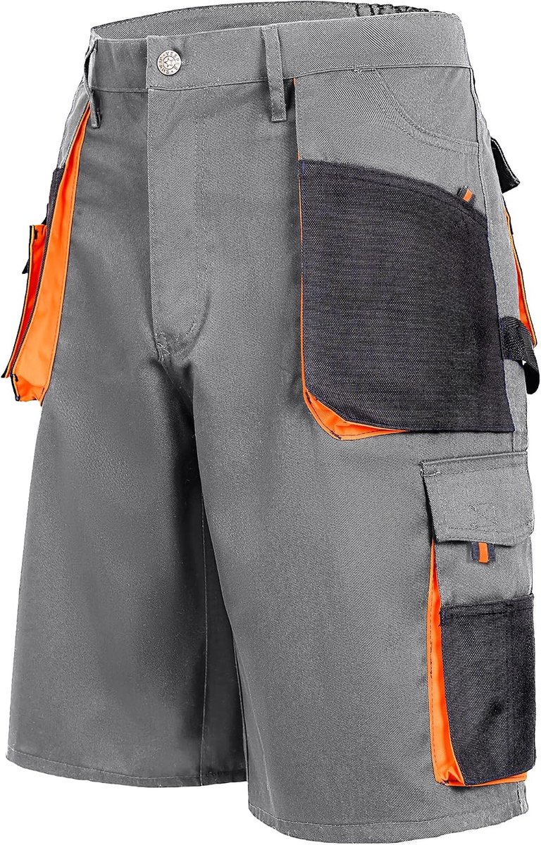 Cargobroek voor heren met zakken | Ademende en comfortabele werkkleding met meerdere zakken | Zomer veiligheidsbroek voor schilders bouwers tuiniers
