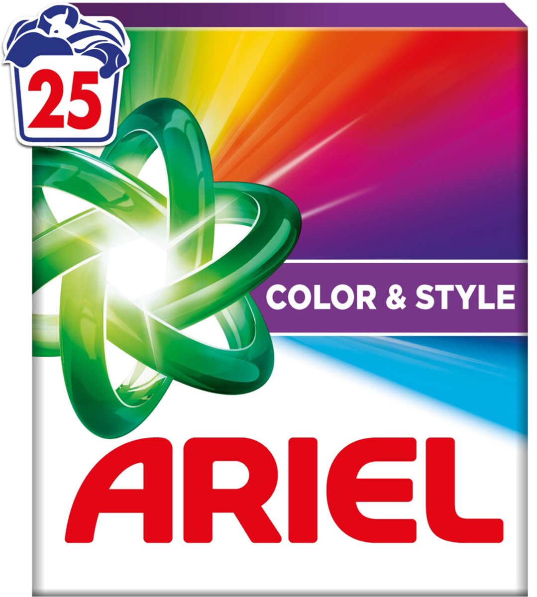 Ariel - Waspoeder Color 25 Wasbeurten - 6 x 1,25 kg - Voordeelverpakking