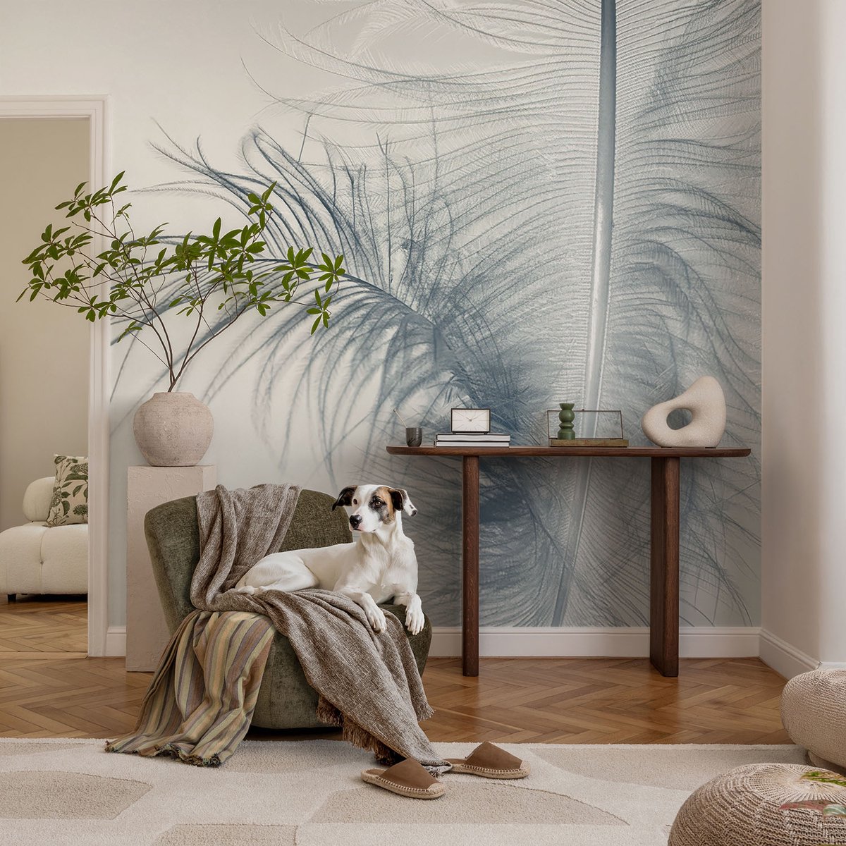 Coloray Vliesbehang - Wit Snellijm Behang - 104x70 cm - Fijne Veer Muurschildering - Slaapkamer behang Achtergronden En Patronen - Fotobehang Vlies - Slaapkamer behang