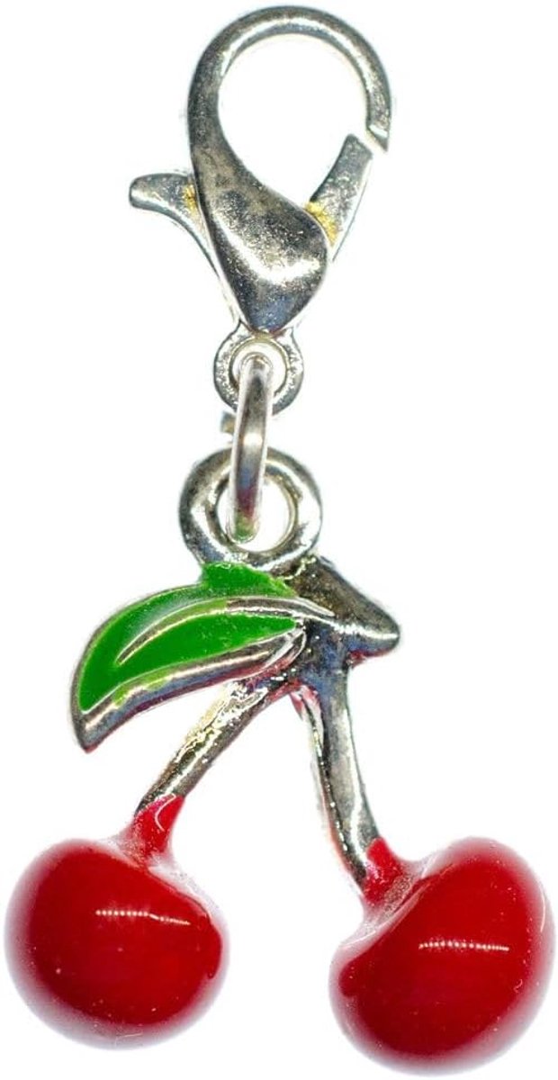 kersen kersen fruit charm rits pull hanger geëmailleerd 3D