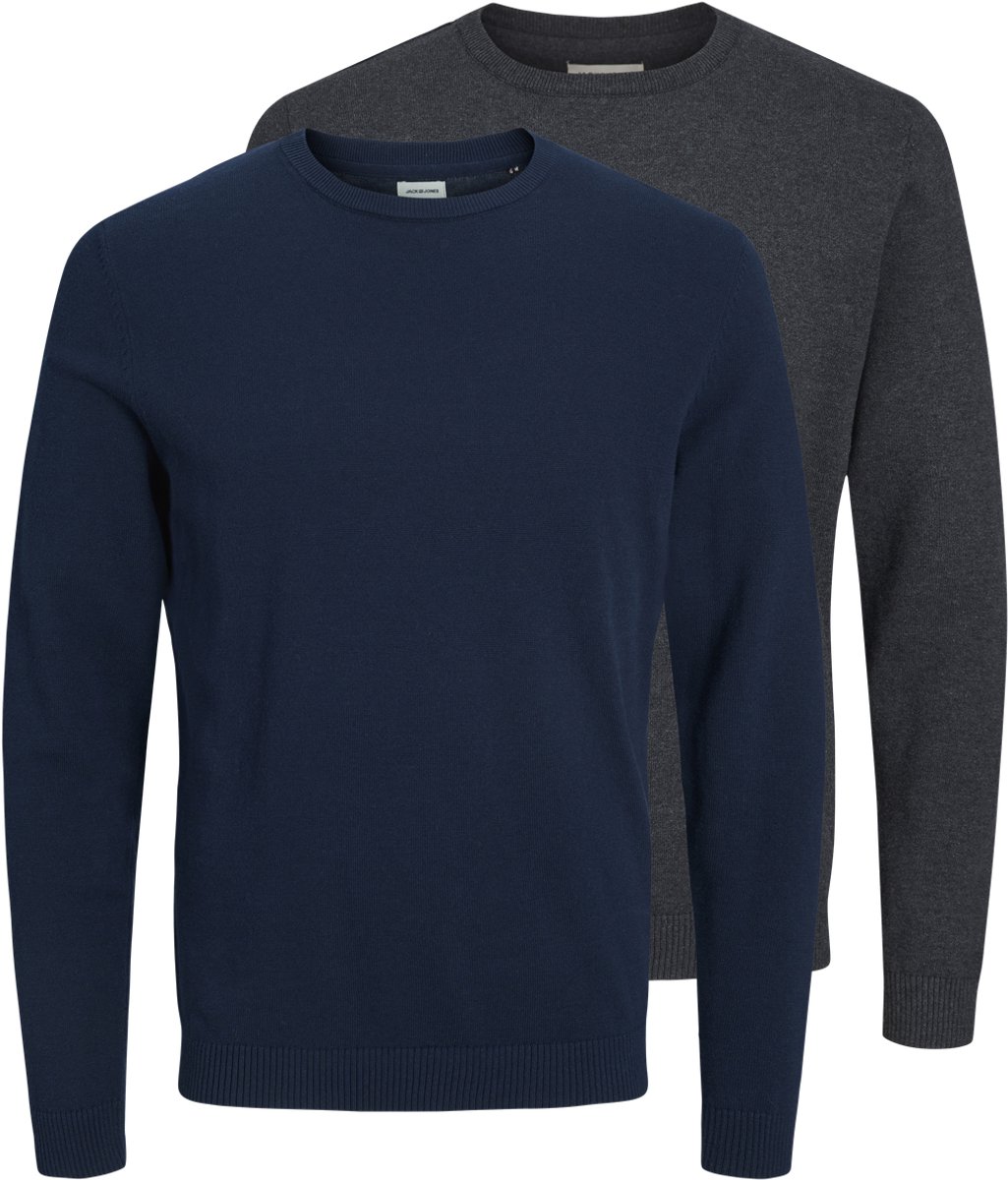 JACK&JONES - JJEBASIC KNIT CREW NECK 2PK MP Heren Trui