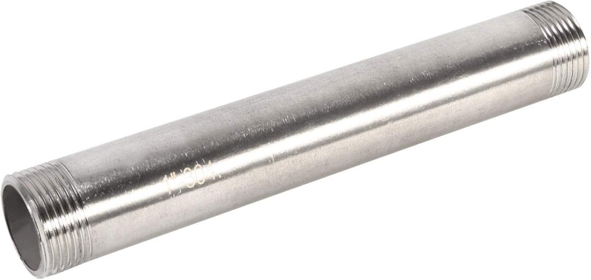 Pijp-Pijp, Adapter Aansluiting Pijp 1 stuk roestvrij Staal SS304 slang Aansluiting schroefdraad man x de mannelijke 200 mm (BSP 1")