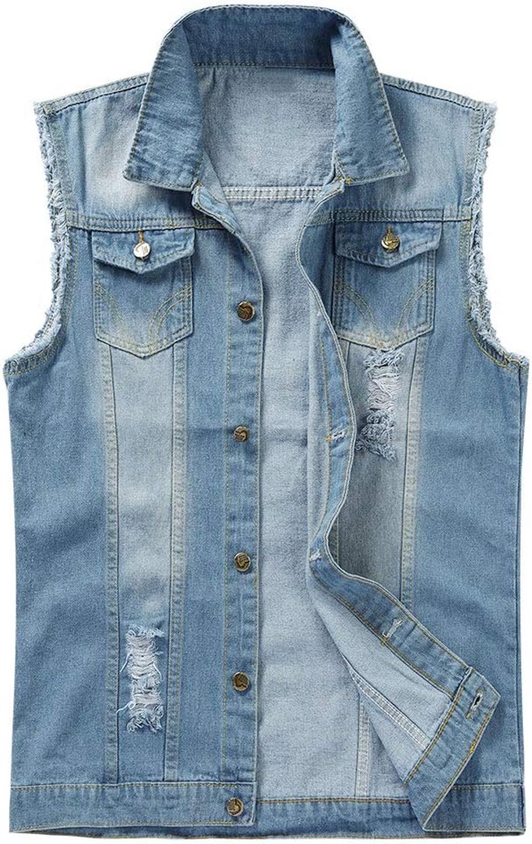 Jeans Denim Vest Fashion Jeans Casual Mannen Vrije tijd Vest