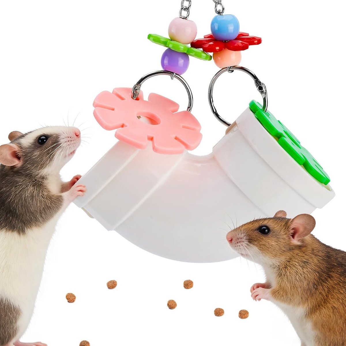 Speelgoed geschikt voor alle soorten snacks, hangende langzame voerkommen - gezonder en gemakkelijker schoon te maken papegaai vogelspeelgoed (geschikt voor knaagdieren, muizen of