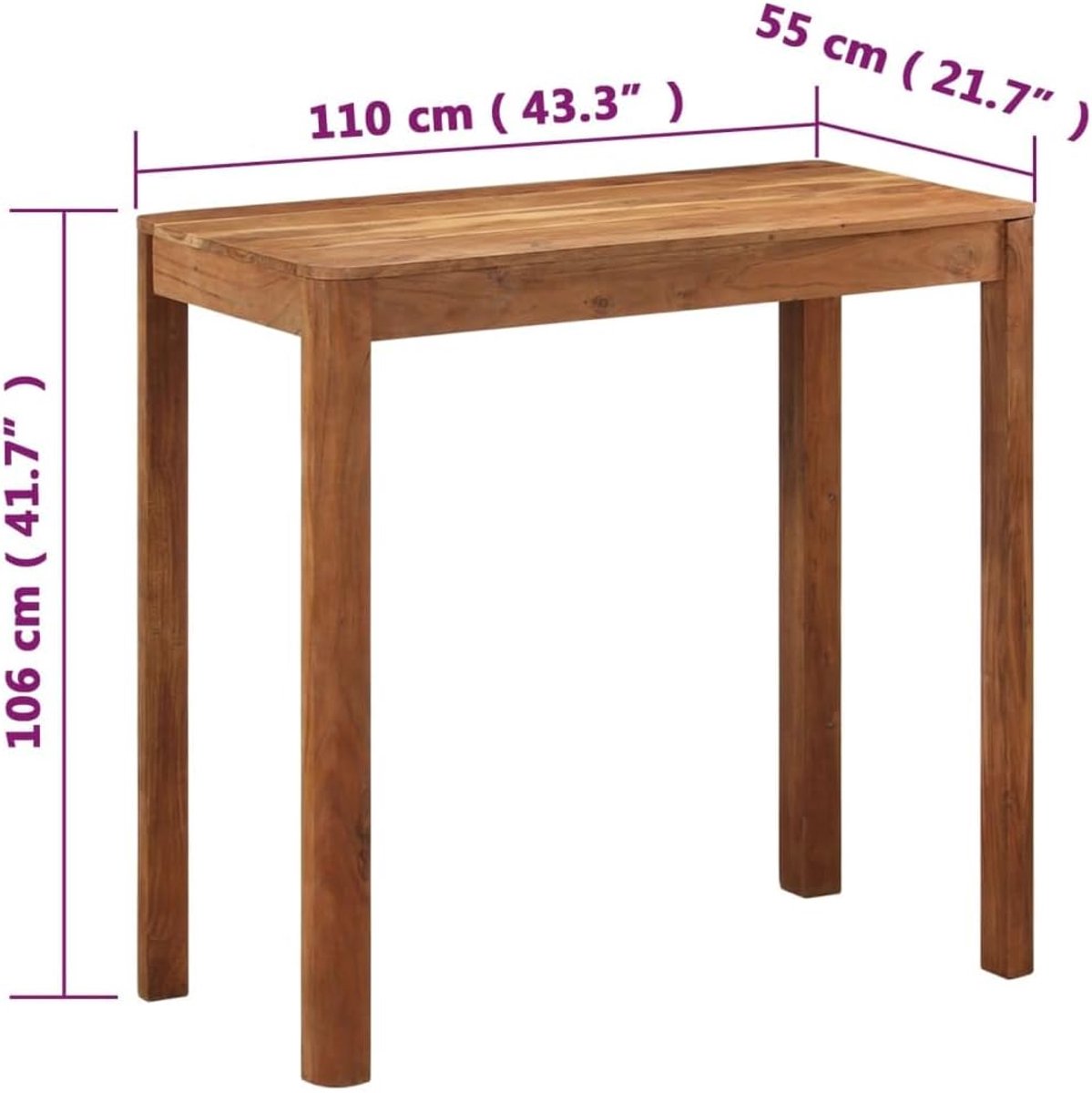 Acaciahout klassieke vintage stijl 110x55x106 cm
