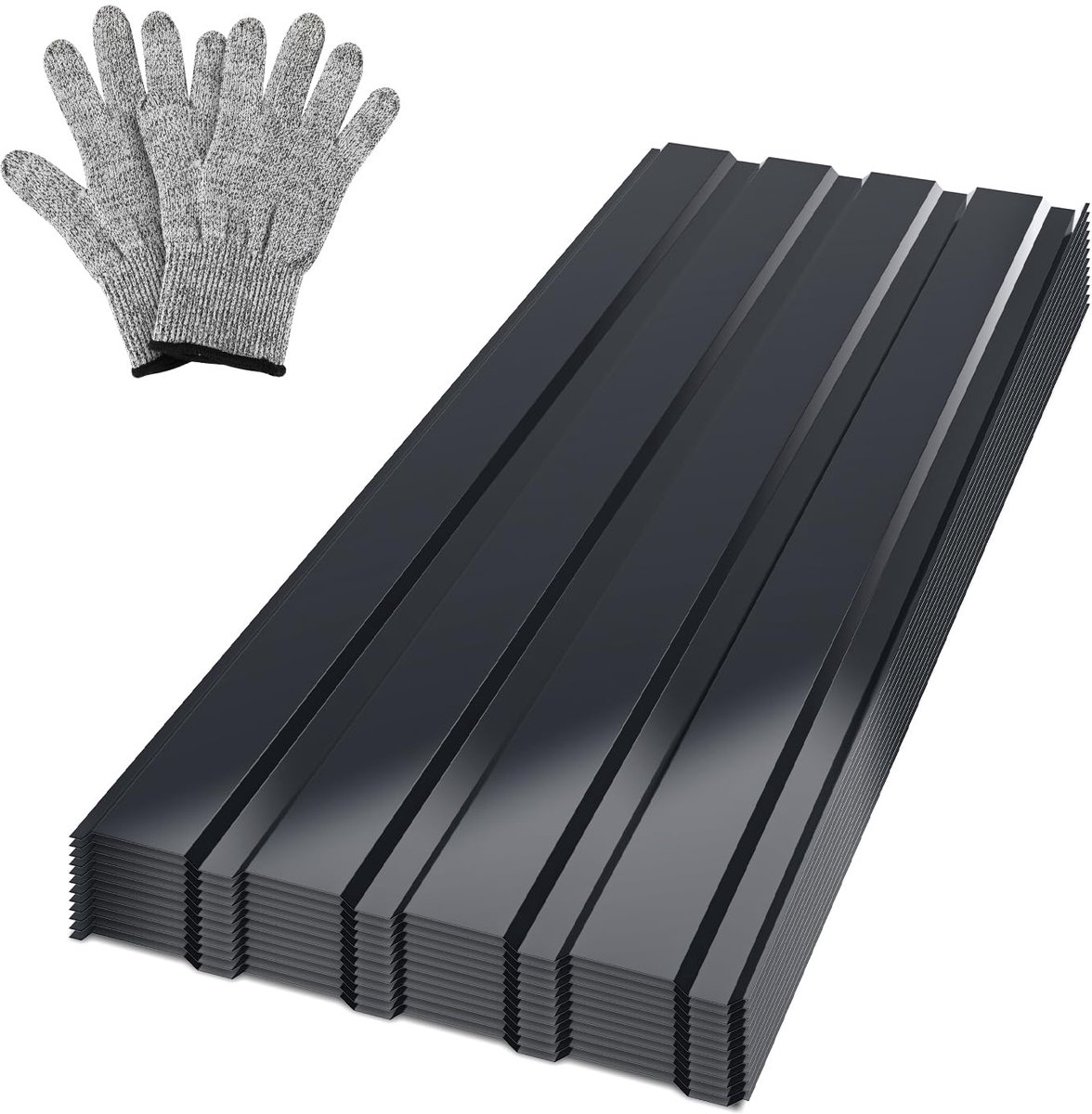 12 x profielplaat, trapeziumplaat, dakplaten, staalplaat, 115 x 45 cm = 6 m², golfplaten voor dak, metalen dakplaat, plaat voor carport, gereedschapshuis, antraciet