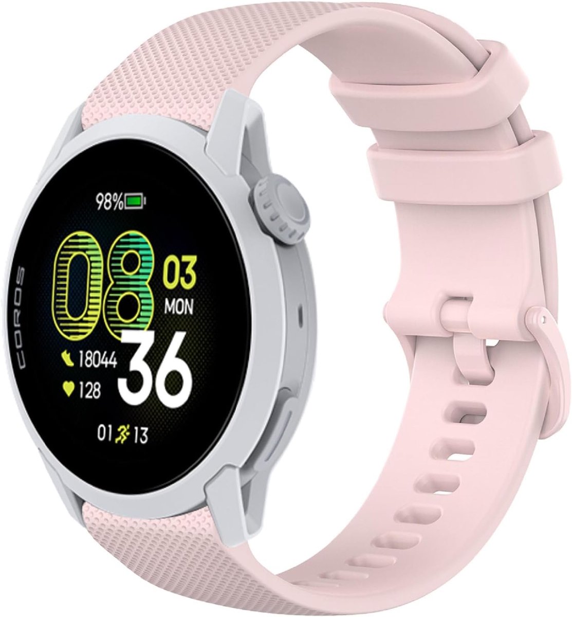 Dailygoods - Siliconen Horlogeband voor COROS Pace 4 - Roze