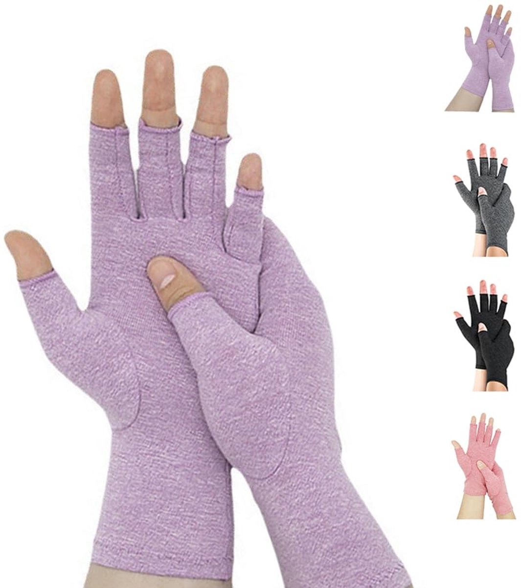 Handschoenen Vingerloze Compressie Handschoenen voor Vrouwen Mannen Handondersteuning voor Reumatoïde Artrose Raynauds Ziekte Verlichting Ademend Machinewasbaar voor Typen Rijden