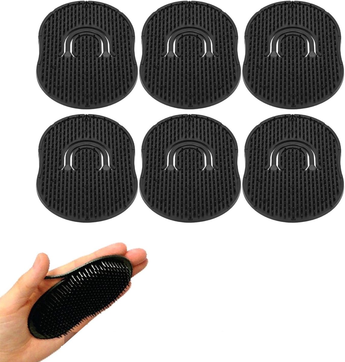 6st Pocket Palms Kammen, Draagbare Haarborstel Kam Handheld Baardkam Lichtgewicht Hoofdhuid Massager voor Mannen