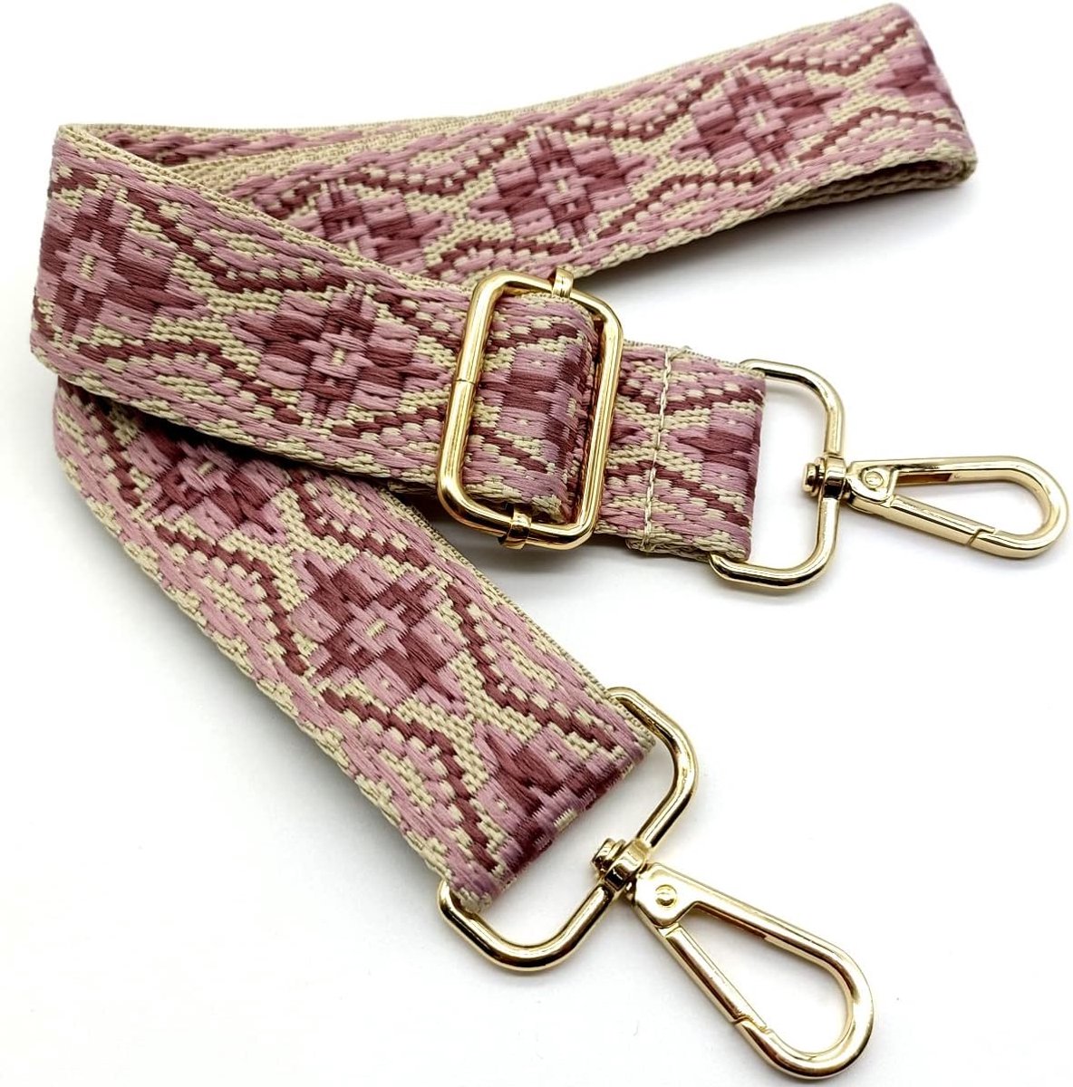 schouderriem voor tassen, rood en groen, tasriemen om te wisselen, tasriem breed met karabijnhaak, goud, 80-140 cm, draagriem, tas voor dames, schoudertas, moderne handtas, 3,8 cm, 21