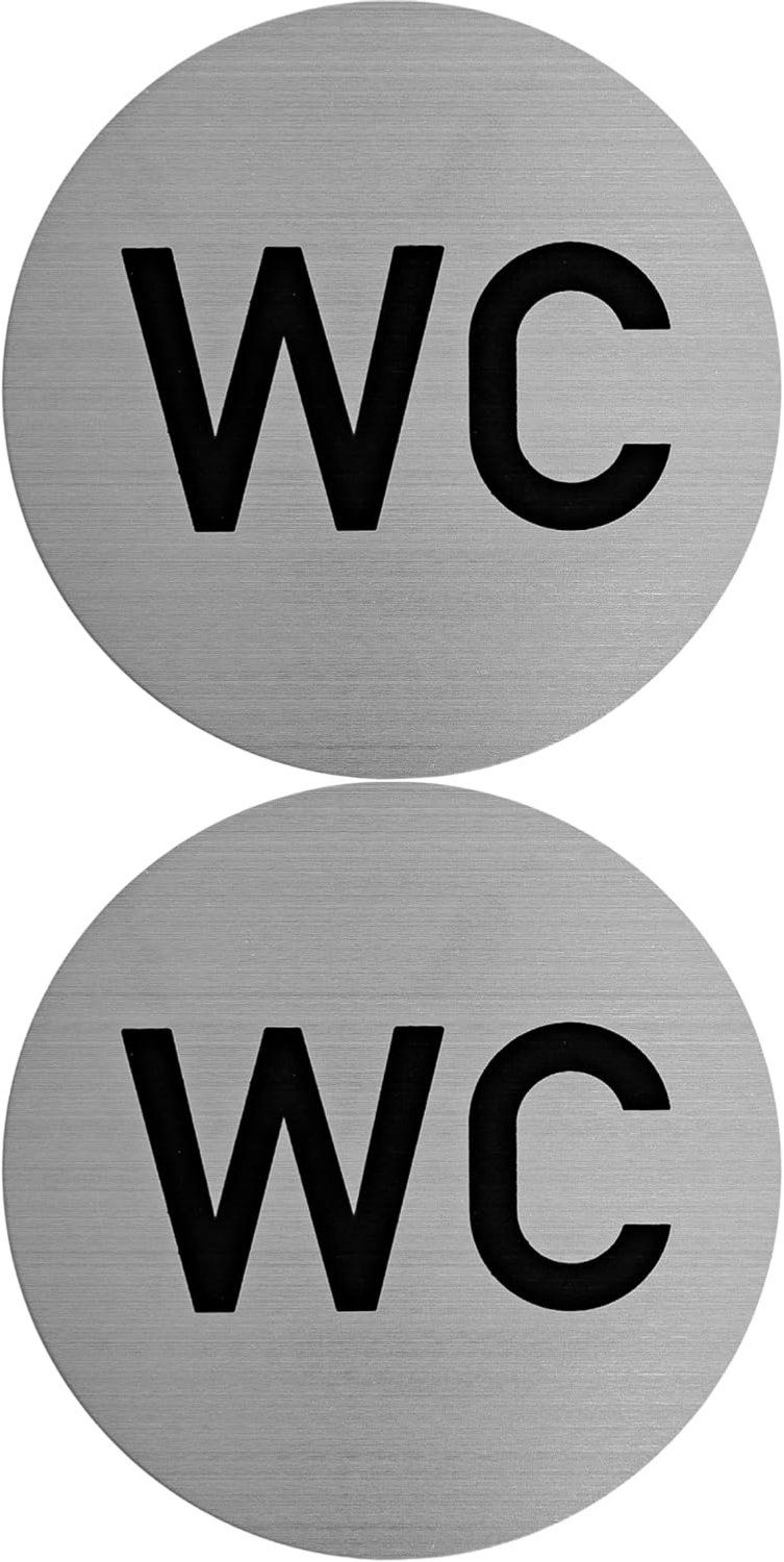 Toiletbord WC Vrouwen Mannen - Ø 100 mm - Aluminium Sign - Duurzaam en Weerbestendig - ShopVlot