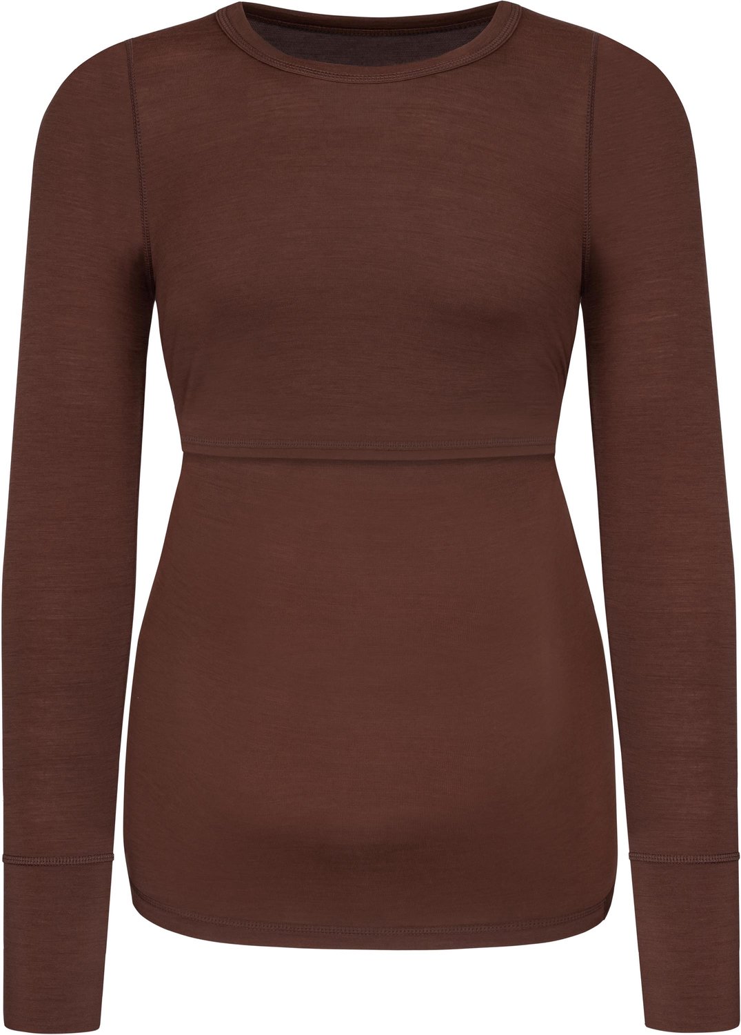 Merino zwangerschapsshirt met lange mouwen „Cambria“