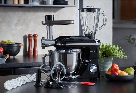 Lovio ChefAssistant Plus planetaire mixer 1900 W - zwart LVSTM02PBK van LOVIO — afbeelding 3