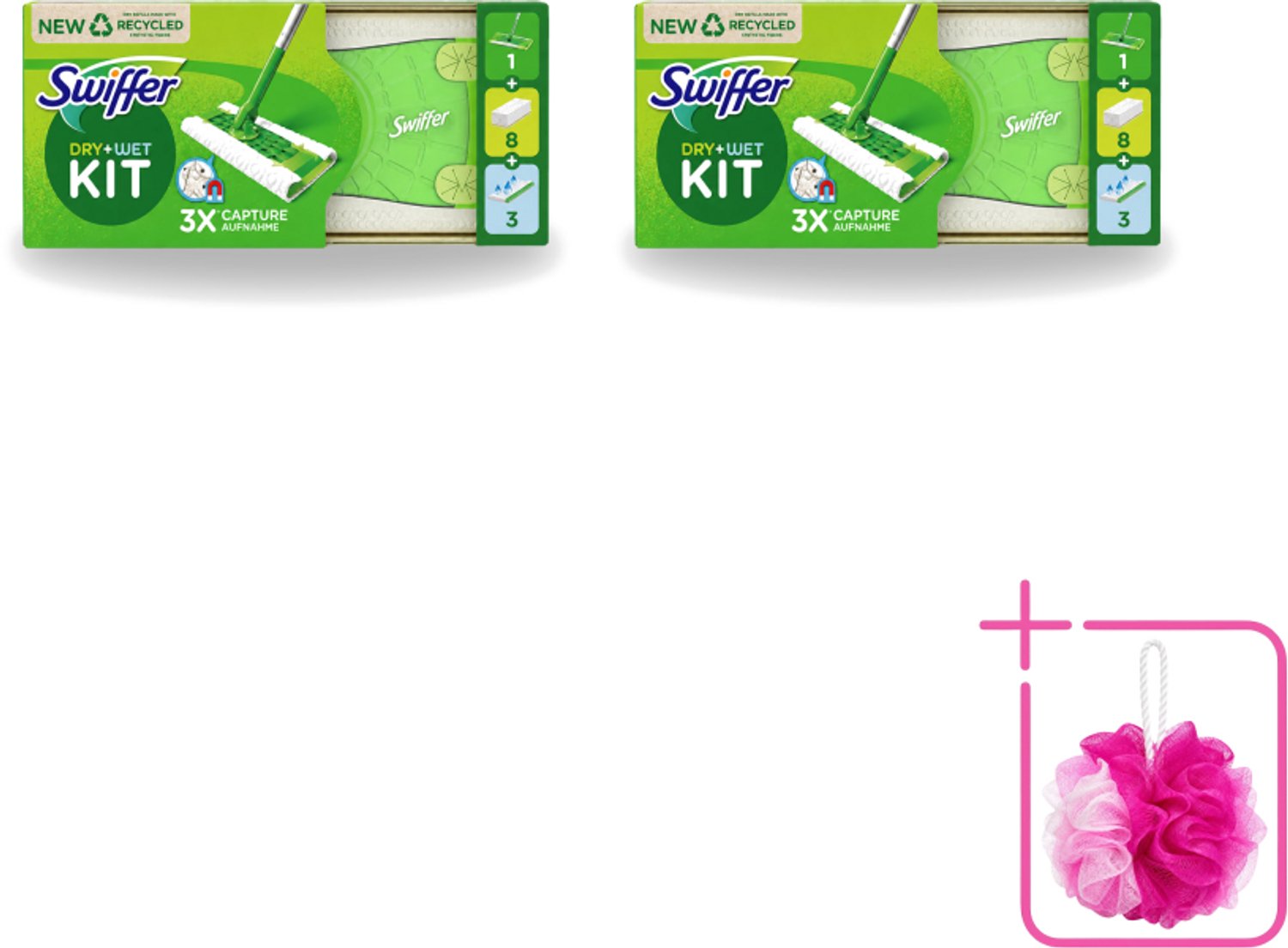 2 x Swiffer – Vloerreiniger – Starterkit – 1 dweil + 8 droge & 3 vochtige doekjes - Bulkverpakking - Vloerreiniger - Douchemop - Schoonmaken