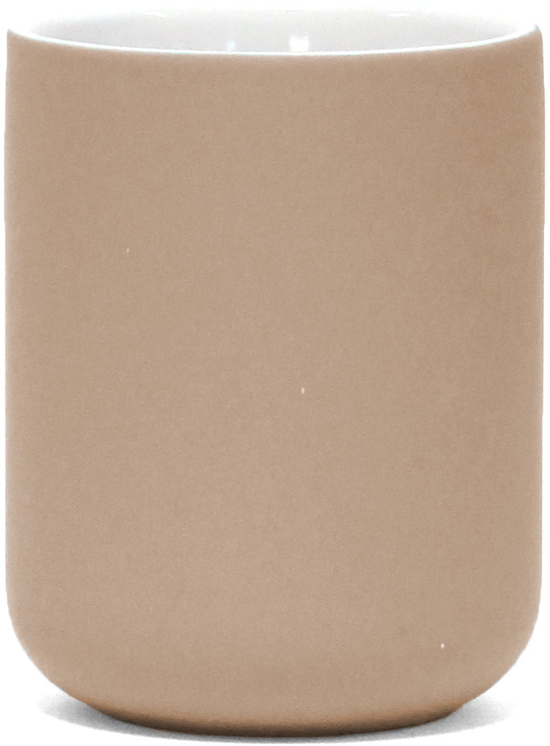 Douceur d'intérieur - Keramische tandenborstelbeker MAMBO, beige, 8 x 10 cm