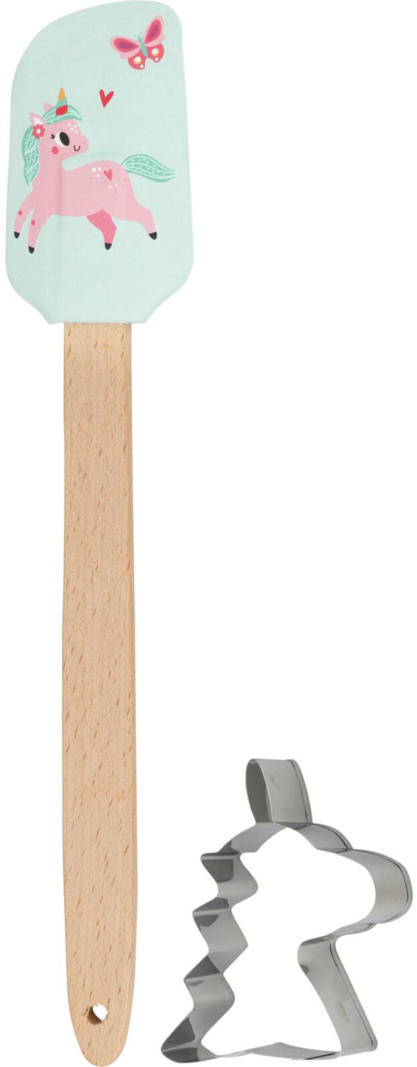 EH Excellent Houseware - Bakset voor kinderen, bakvorm en spatel - blauw