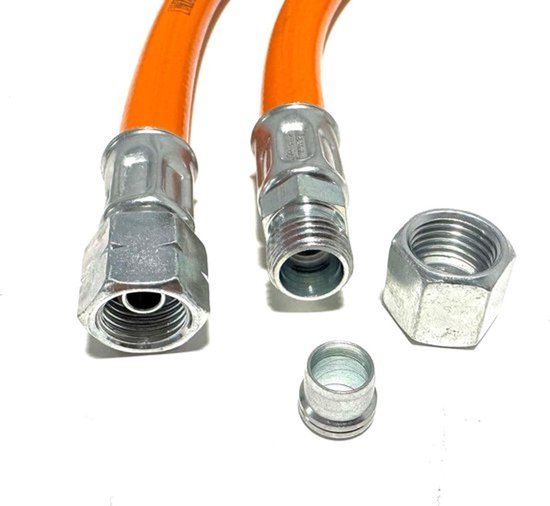 Gasregelaar voor caravan en camper - Gasdrukregelaar - met slang - Veilig gas gebruiken - Inclusief gasslang en adapter - 30 mbar - 1.2 kg/u - Zilver — afbeelding 3