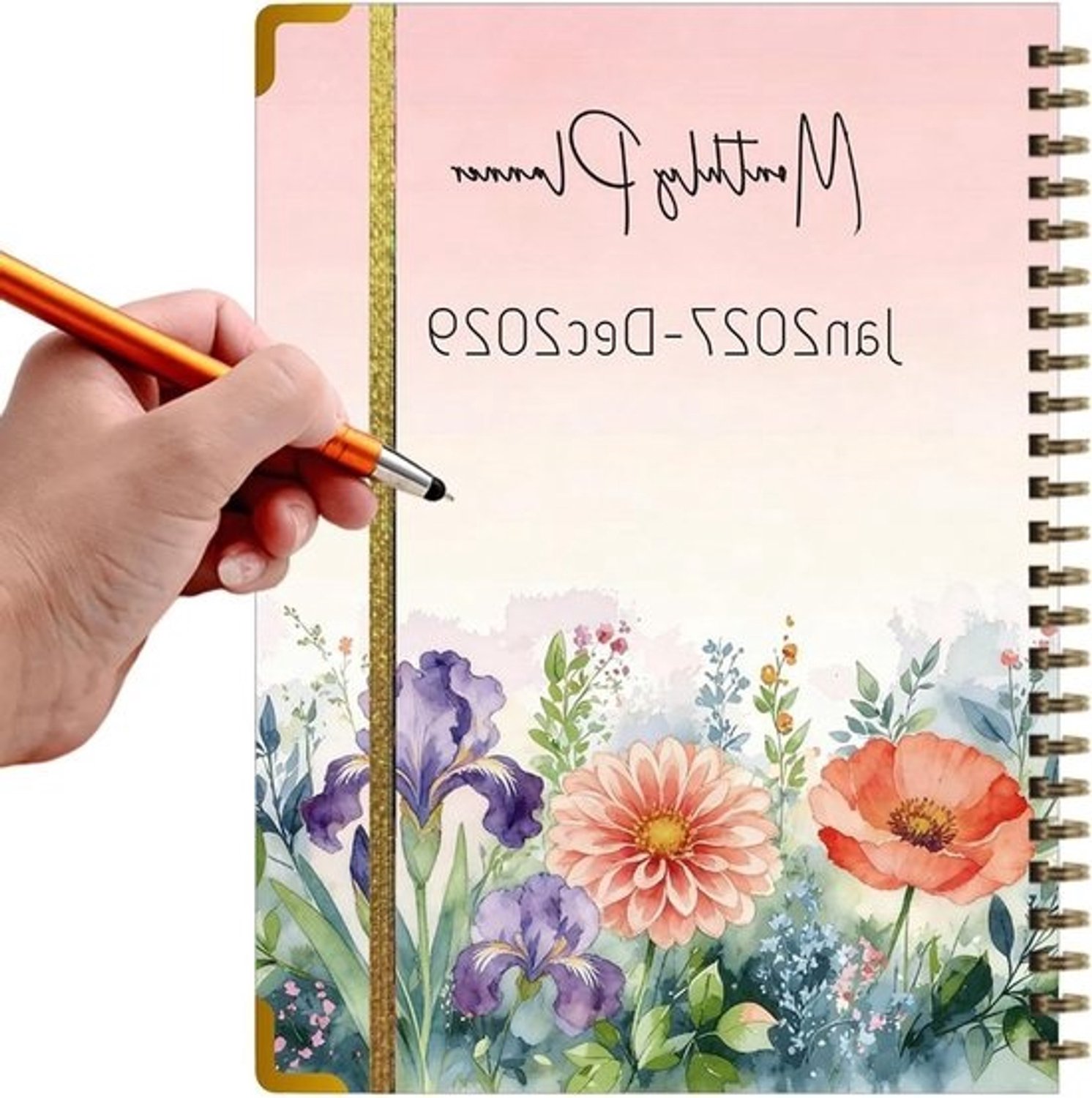 Maandplanner voor 3 jaar - Agenda en weekplanner - Tijd indelen thuis - Glad, inktbestendig papier - 29 x 22 cm - C