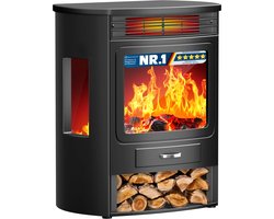 KESSER® Sfeerhaard Elektrische Haard met Ventilatorkachel & Afstandsbediening WiFi App 950/1900 W…