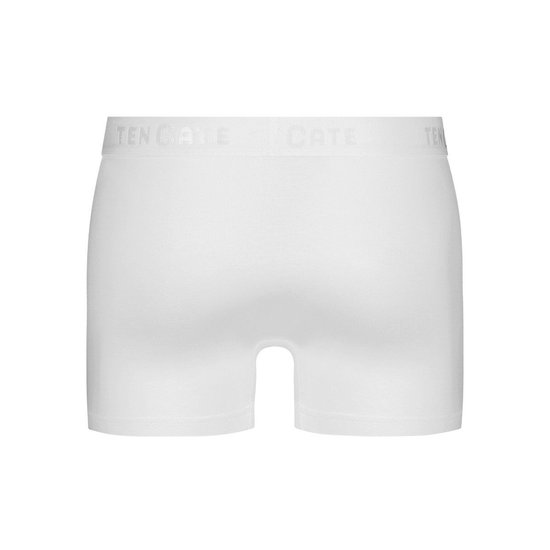 Witte Ten Cate short met ton-sur-ton elastische tailleband met merklogo.