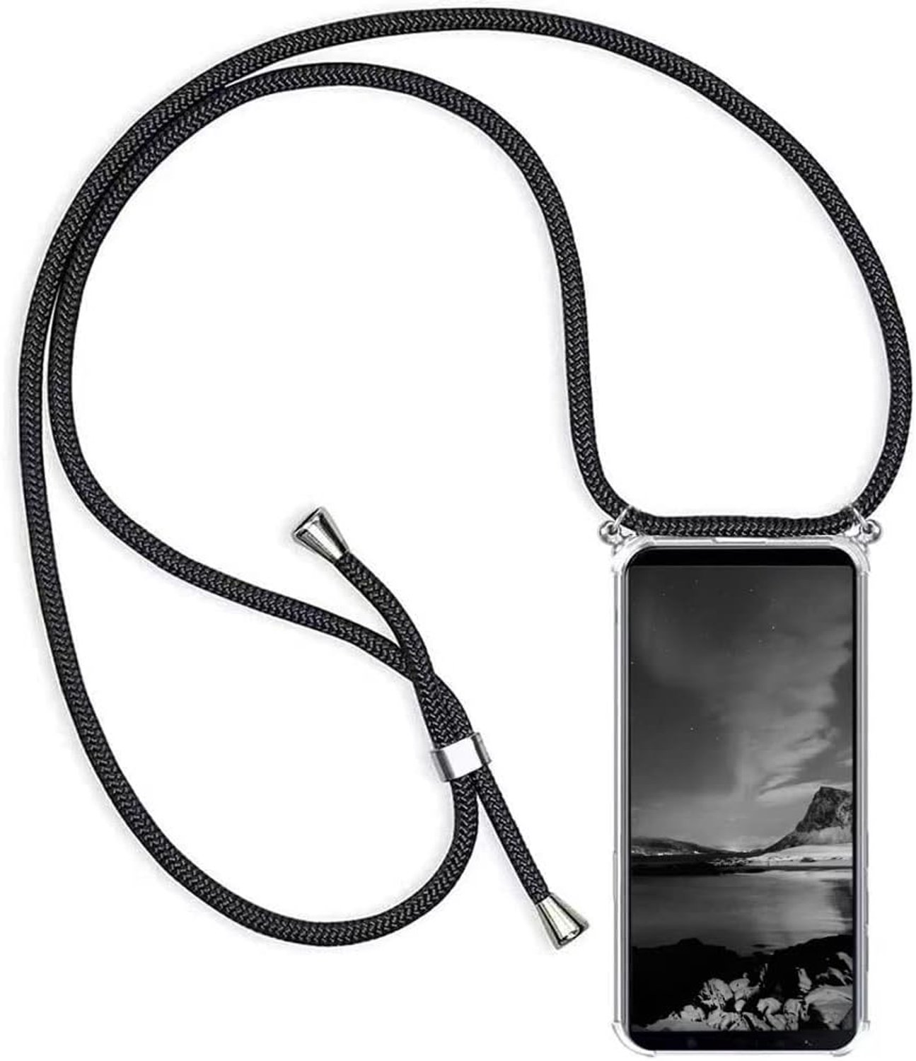 Hoesje met Koord voor Sony Xperia 5 IV Hoesje - Smartphone Telefoonhoesjes met Sleutelkoord - Telefoon Ketting Cover Case - Schokbestendige Transparant TPU Siliconen Cover Stijlvolle Snoer Hoes