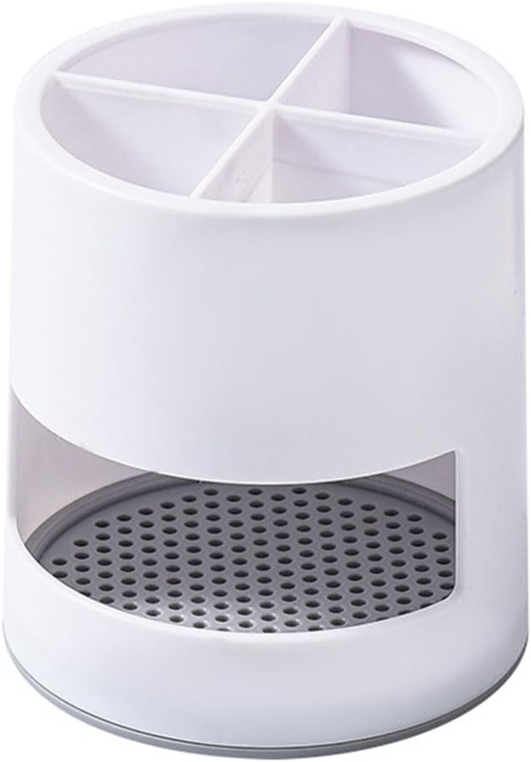 Multifunctionele Organizer voor Tandenborstels en Tandpasta - Ruimtebesparende Opbergdoos voor Badkamer en Keuken (Wit)