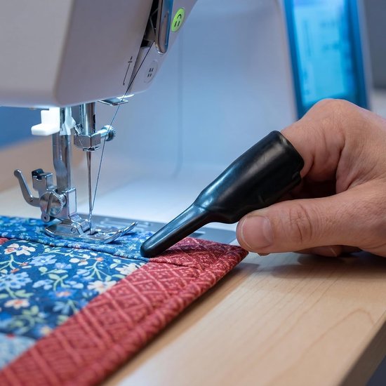 5 Stuks Delige Plastic Naaivingerbeschermer Duimvinger Draadcontrole Tool voor Machinequilten Zwarte Naaiaccessoire voor Stoffen Drukken Naaiwerkzaamheden — afbeelding 2