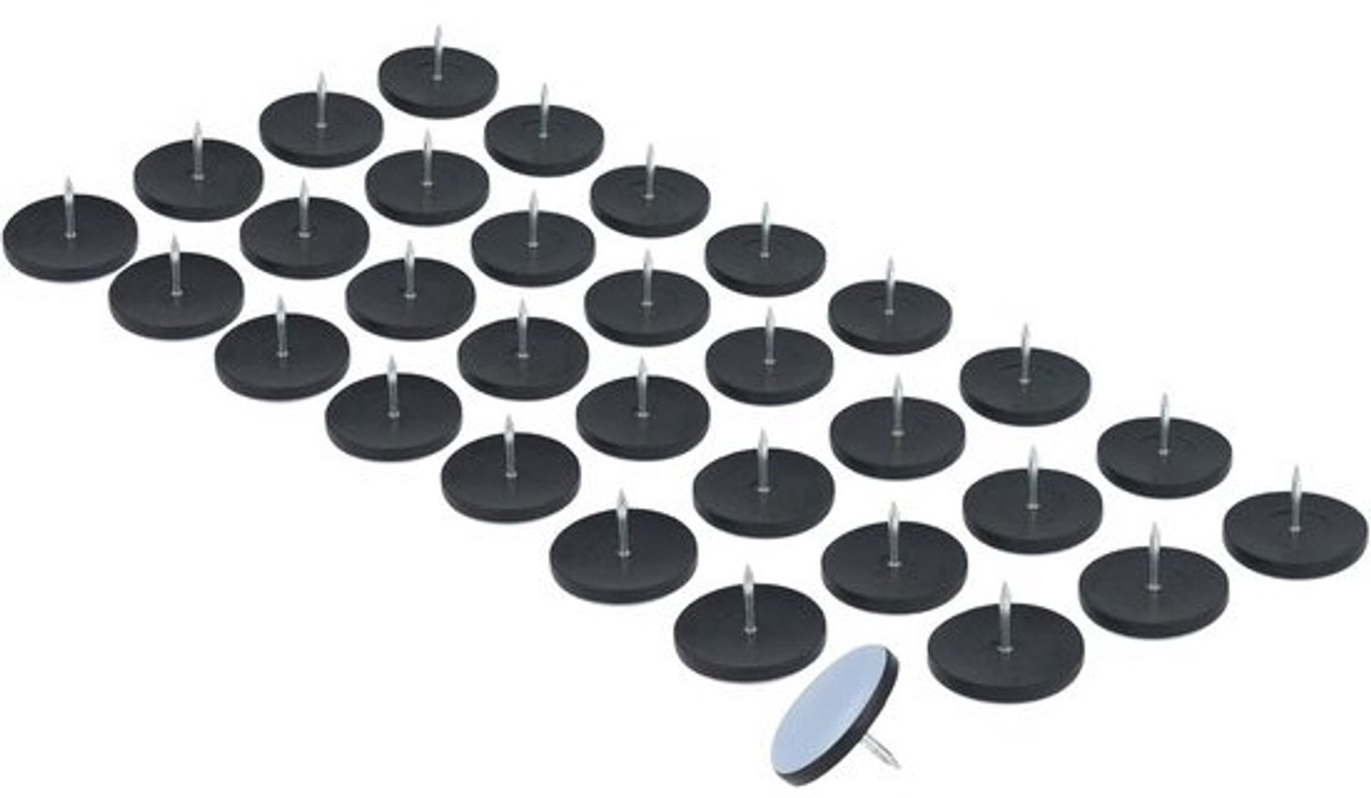 Meubelglijders met spijkers - Teflon stoelglijders - Verplaats meubels - Voorkom schade aan vloeren - 32 stuks, 22 mm
