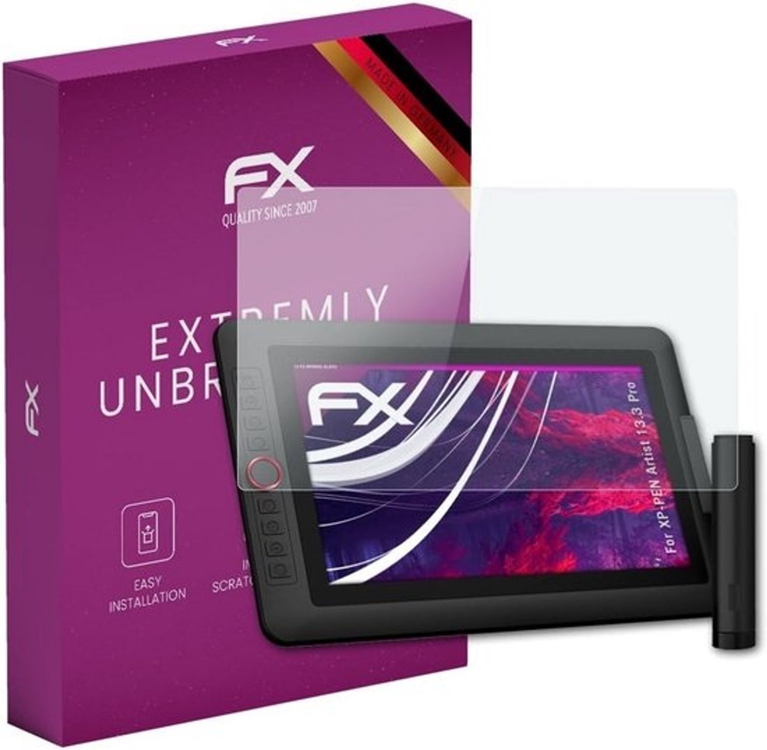 Hybride glasfolie 9H-schermbeschermer - voor XP-PEN Artist 13.3 Pro - krasbestendig en onzichtbaar