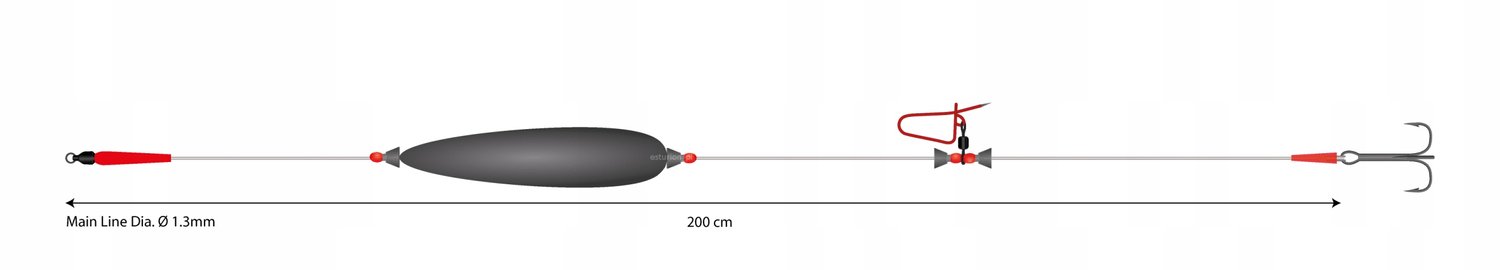 Mikado Combi Rig Set: Professionele Meerval Set met 1.3mm Lijn