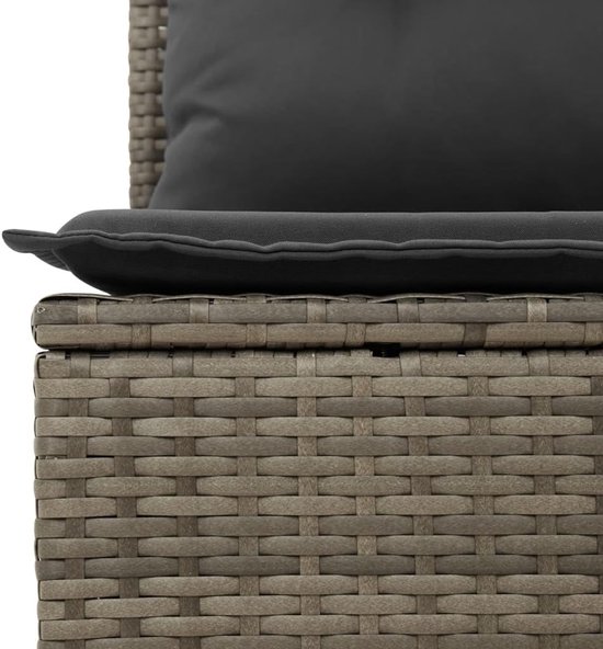 Poly rattan duurzaam weerbestendig tuin loungeset met inklapbare — afbeelding 3