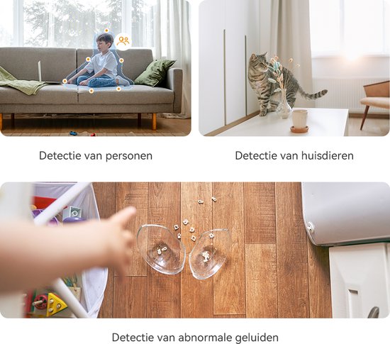 Imou A1 Pro 2K - Beveiligingscamera - Binnen - Oproepknop - Huisdierdetectie — afbeelding 4